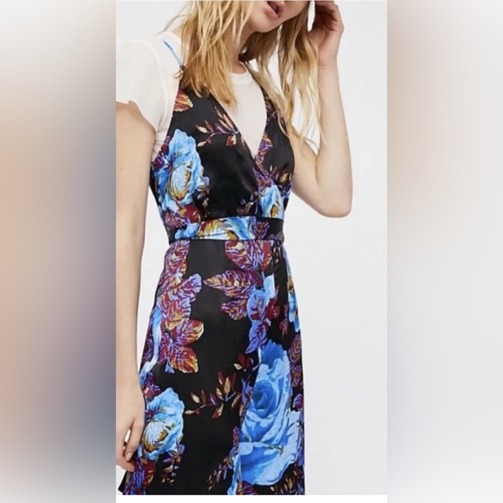 Free People Floral Silky Jumpsuit Size 4 / Small